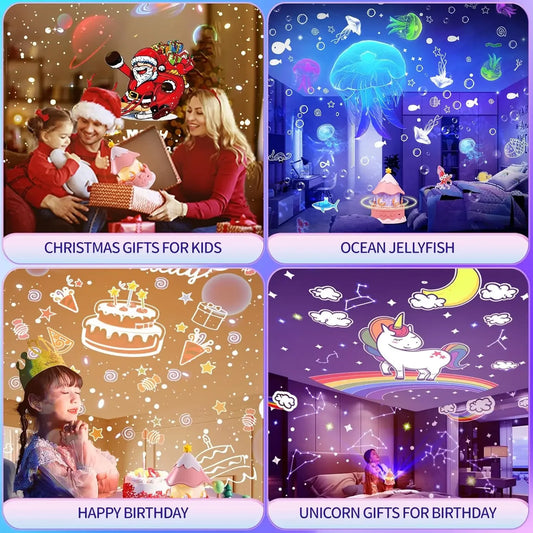 cute carousel-style projector night light