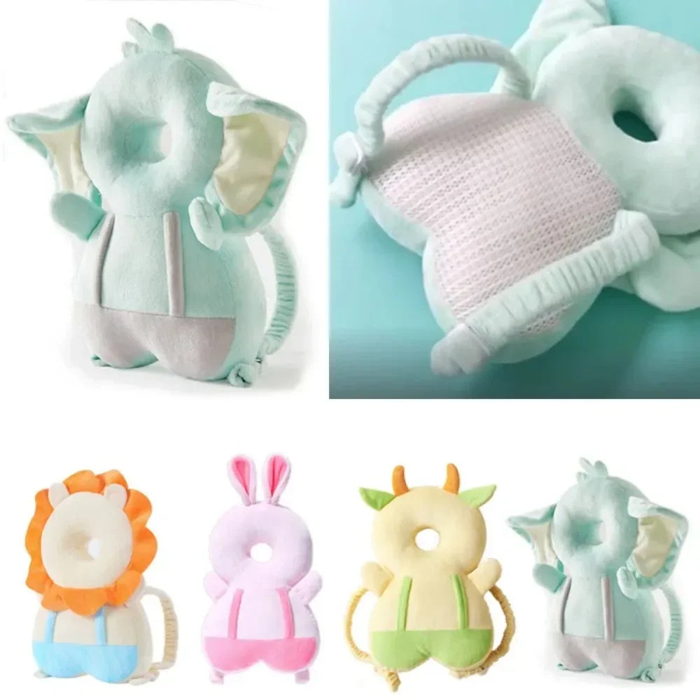 Newborn Headrest Security Pillows Backpack Toddler Baby Head Fall Protection Pad Cushion Cartoon Soft Security Pillows Backpack